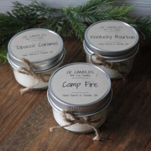 Tobacco Caramel - Kentucky Bourbon - Camp Fire Candle Gift Set